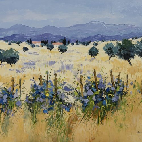 La barrière fleurie - 55 x 46 cm