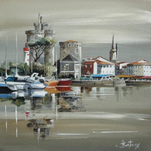 Le Port orageux - 30 x 30 cm