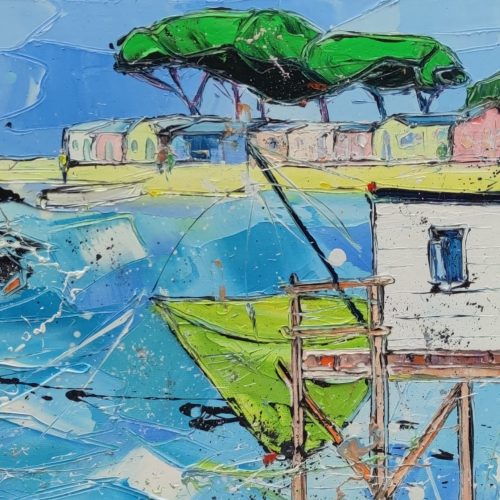 Matin au Carrelet - 40 x 80 cm