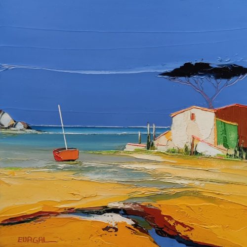 Cabane blance - 40 x 40 cm