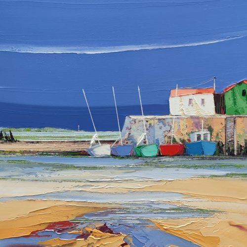 Le quai - 55 x 46 cm