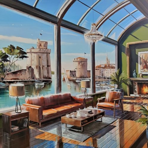 Le reflet - 80 x 80 cm