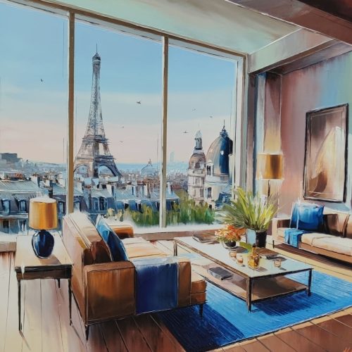 Paris au matin - 60 x 60 cm