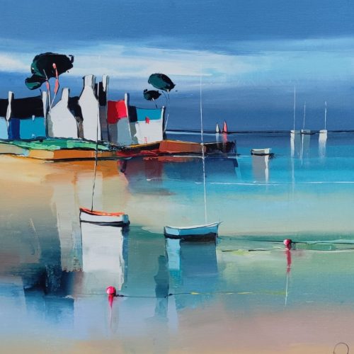 Port bleu - 60 x 60 cm