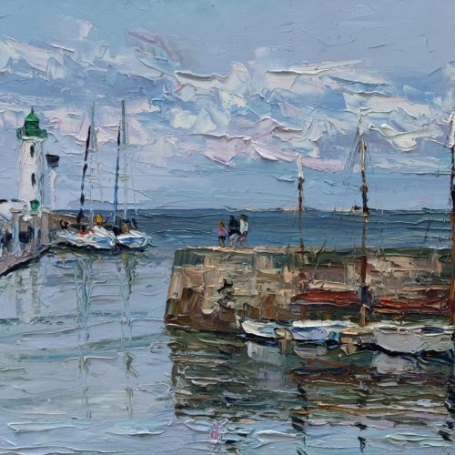 Sortie du port - 55 x 46 cm